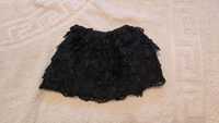 Шикарная нарядная гипюровая ярусами черная юбка Wojcik 116-122 рост
