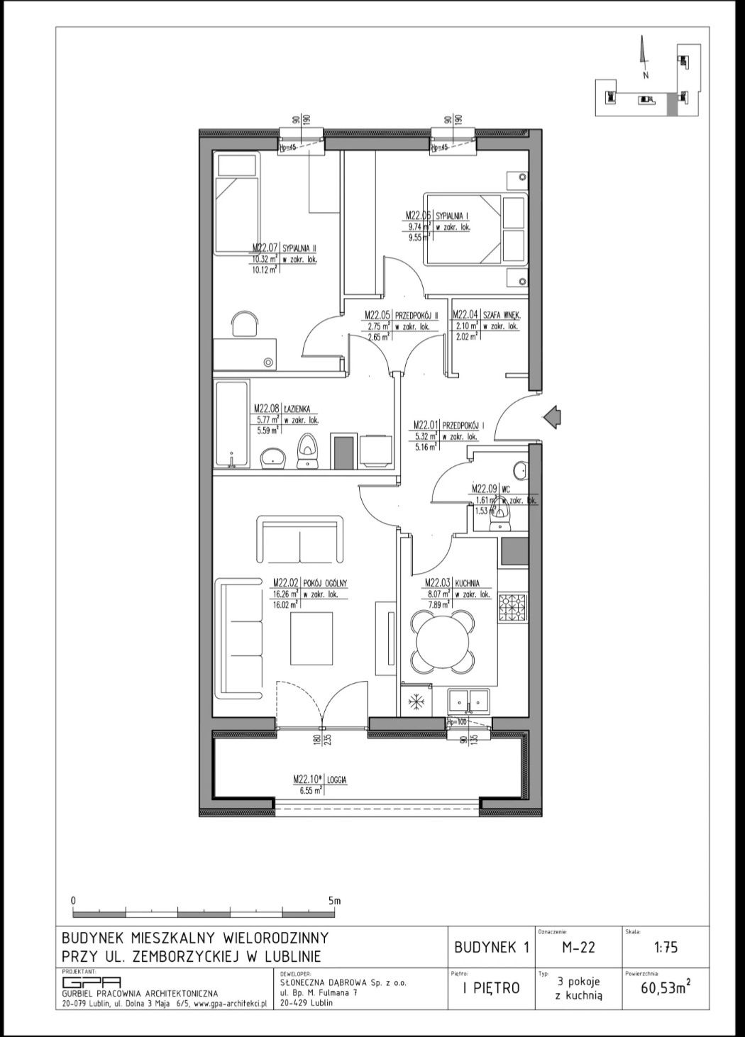 Mieszkanie 60,53m2 ul.Granata