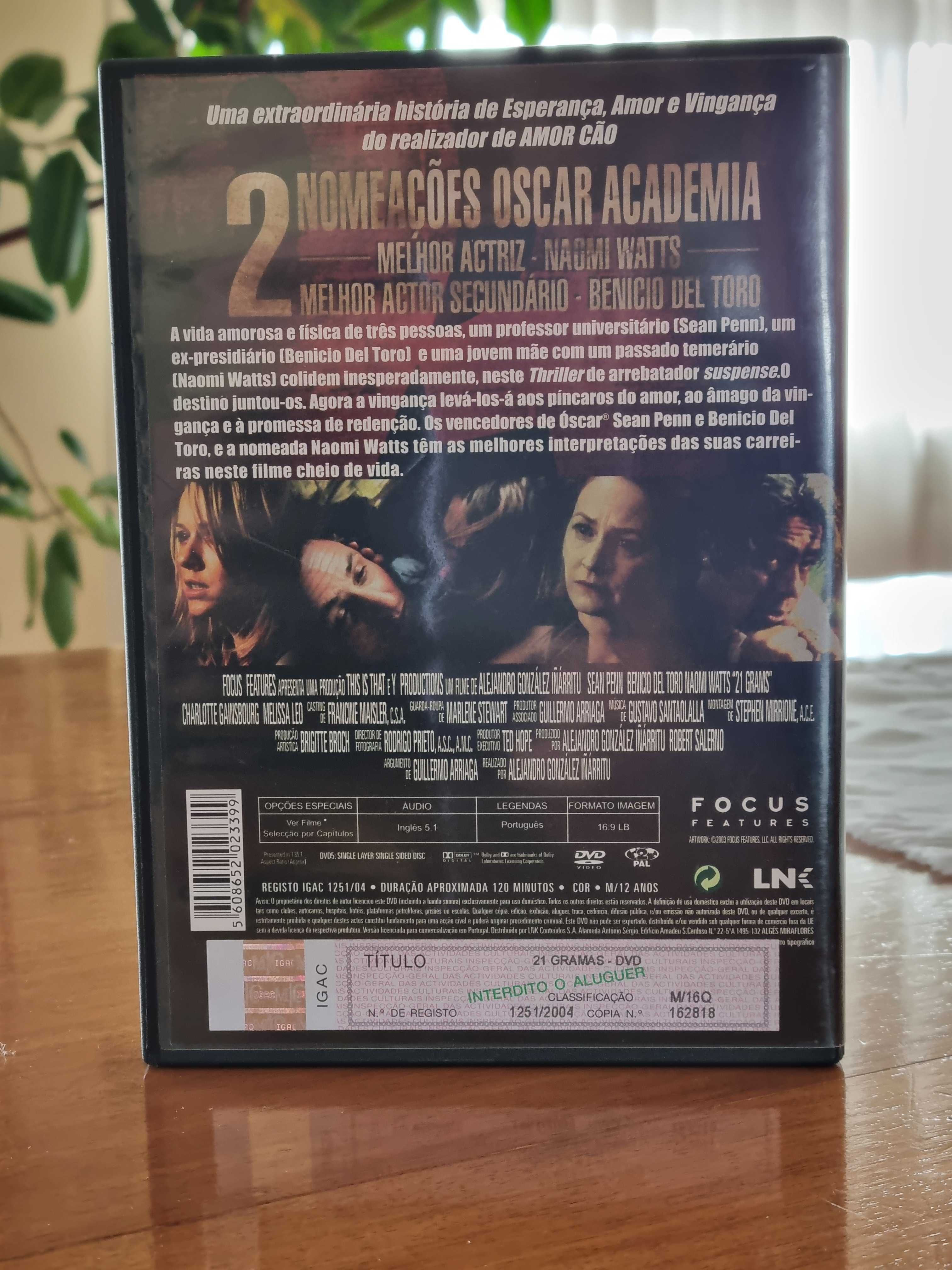 Vendo DVD Filme "21 GRAMAS" (Alejandro González Iñárritu, 2003) !