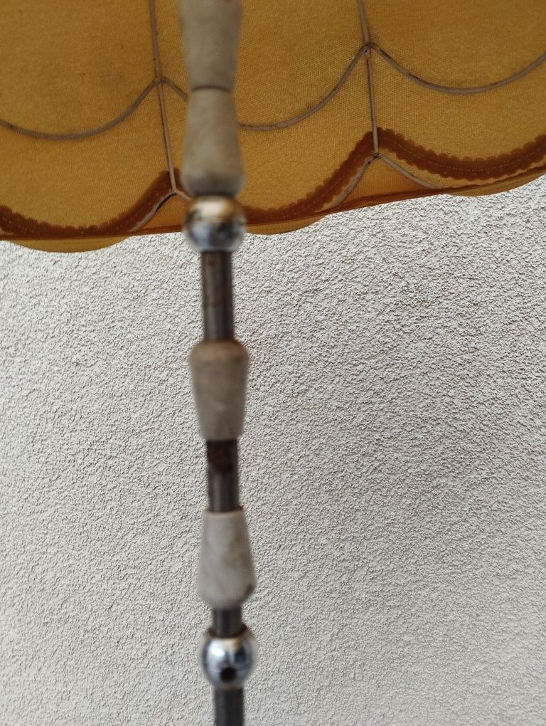 Lampka nocna z abażurem, retro, z PRL, stoliczek, regulacja, loft