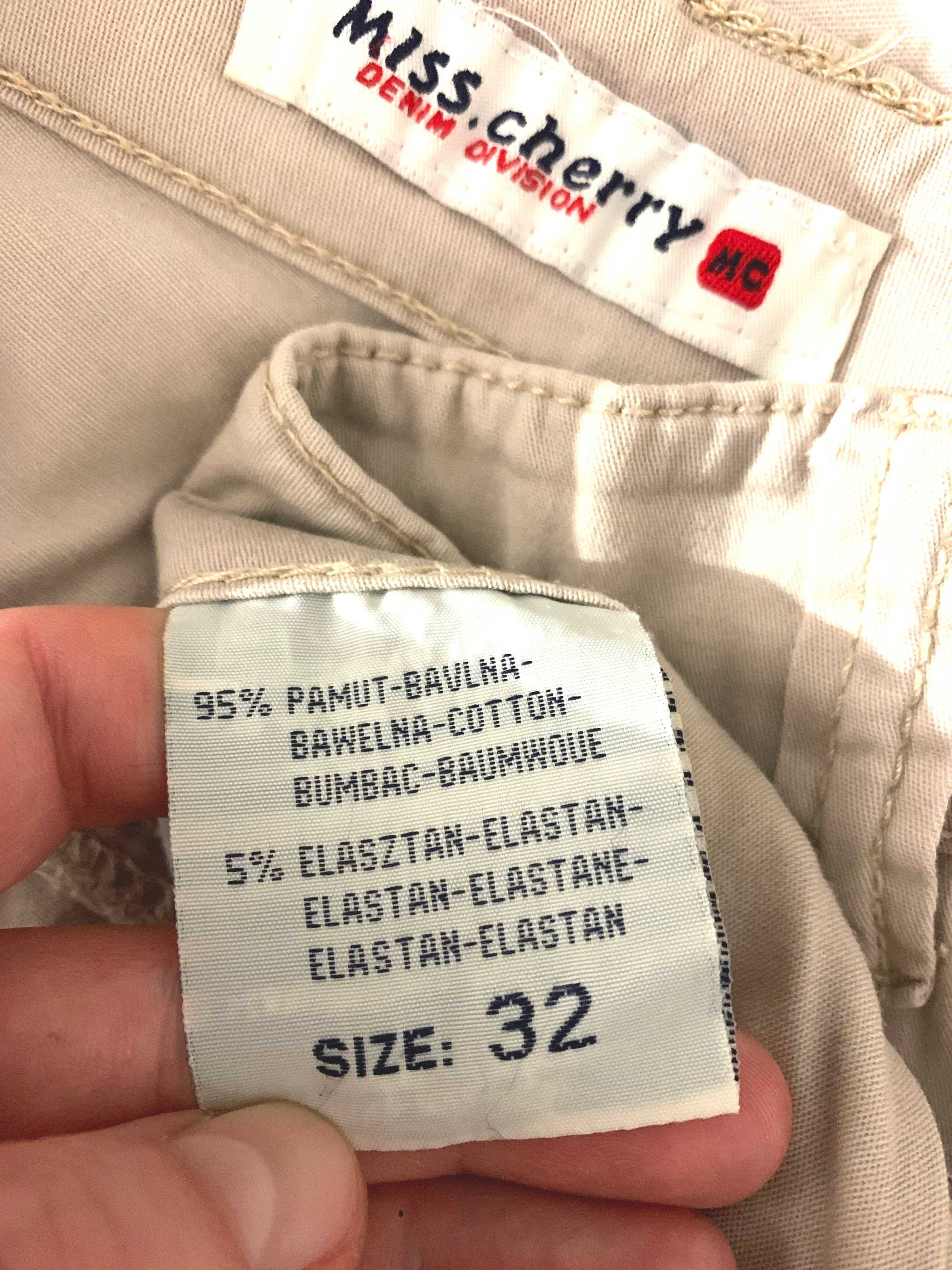 spodnie rybaczki capri XL elastyczne a'la jeans cienkie bermudy cargo