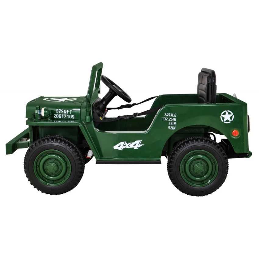 Auto na akumulator 4x4 Pojazd Retro Wojskowy samochód dla dzieci