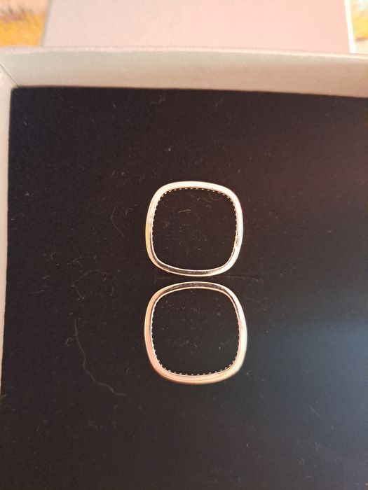 Conjunto de 2 anéis de prata