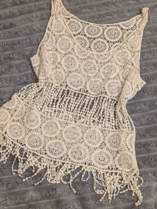 Накидка на море мереживо