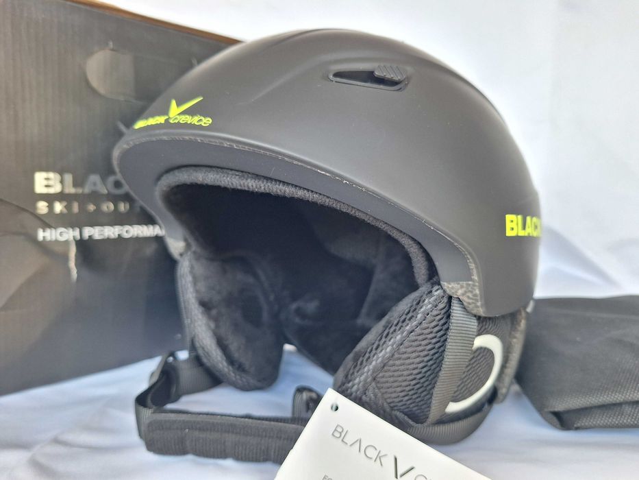 Kask narciarski Black Crevice Kitzbuhel Black Yellow L 59-60cm