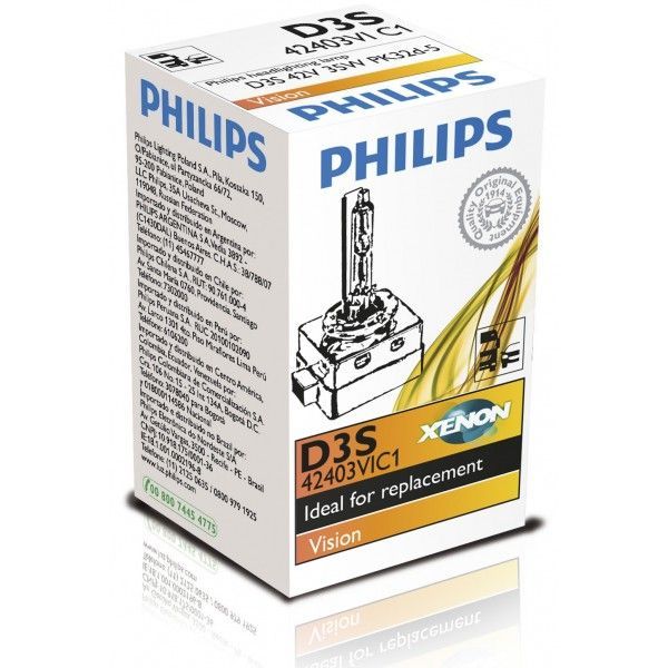 Lâmpadas Philips Xénon Vision 4600K D1S/D2S/D3S/D5S - Portes Grátis