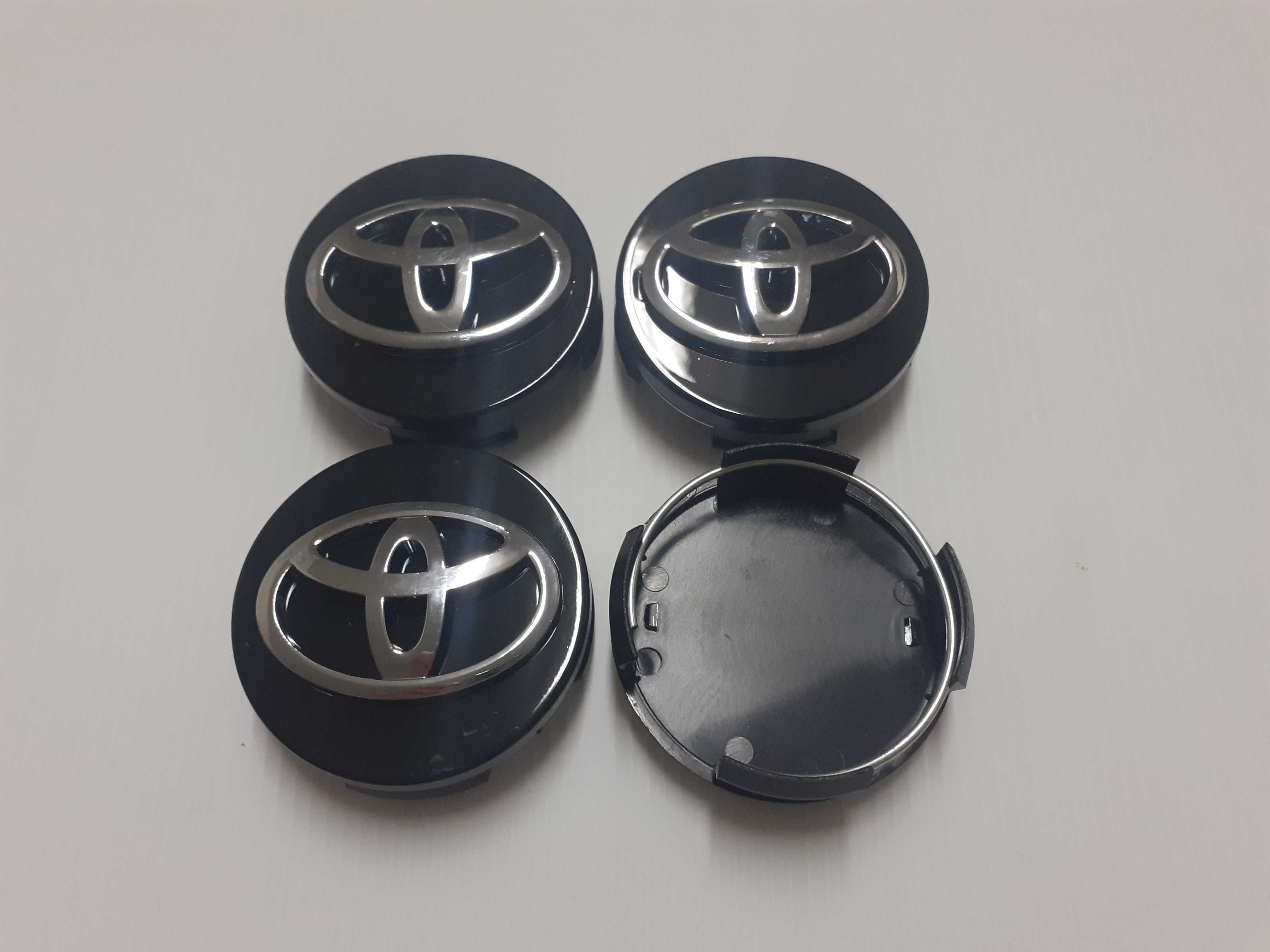 Centros/tampas de jante completos Toyota com 57, 60, 62, 65 e 68 mm