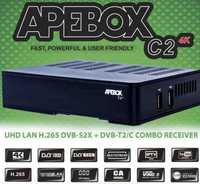 Receptor UHD 4K Combo (SAT+Cabo+TDT) + IPTV APEBOX C2 4K