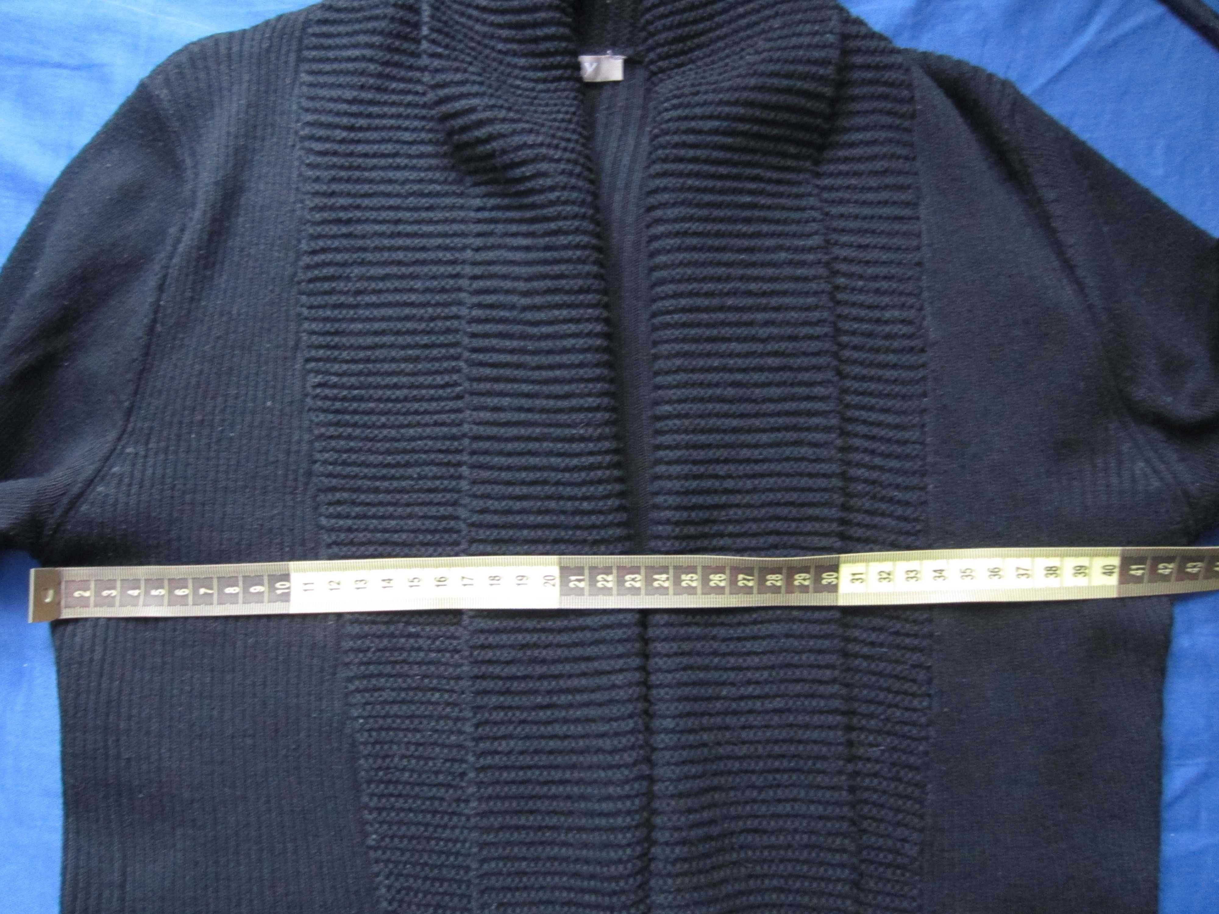 Czarny stylowy kardigan, sweter, rozm. S, Orsay