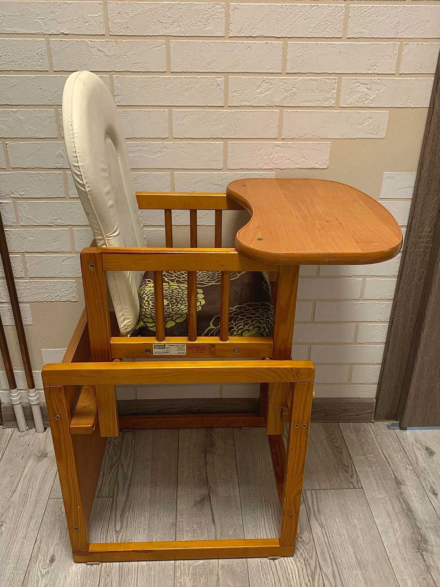 krzesełko do karmienia drewniane