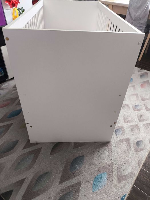 Łóżeczko dziecięce 120x60 białe + materac Jysk + ochraniacze
