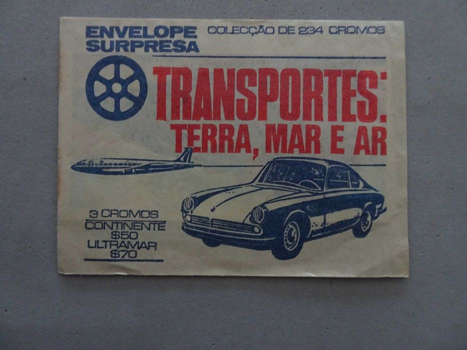 Carteira de cromos fechada Transportes: Terra, Mar e Ar - APR