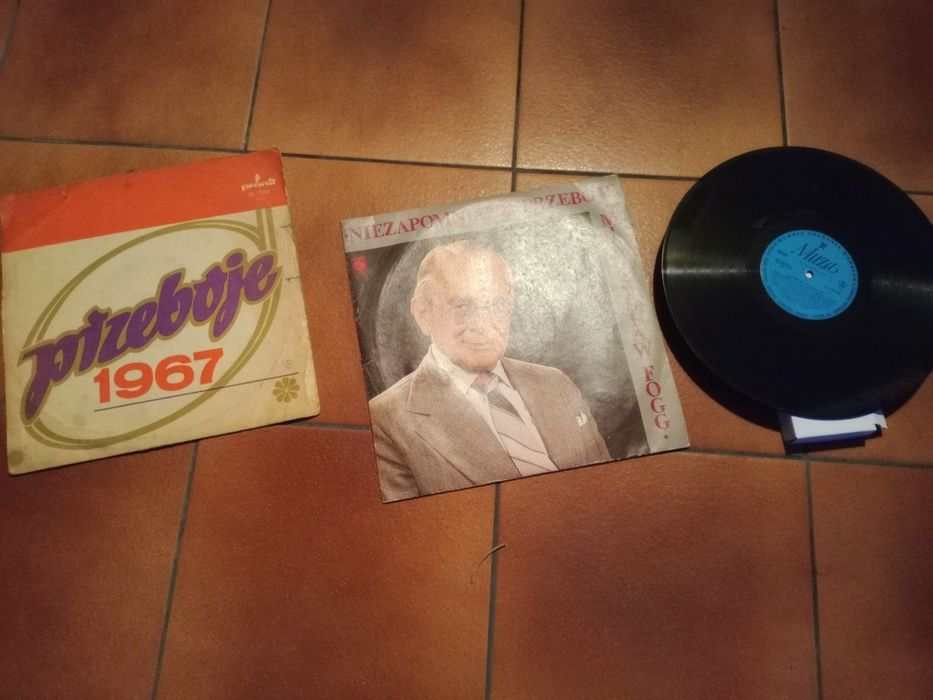 3 płyty do gramofonu -Mieczysław Fogg, Czerwone Gitary,Przeboje 1967