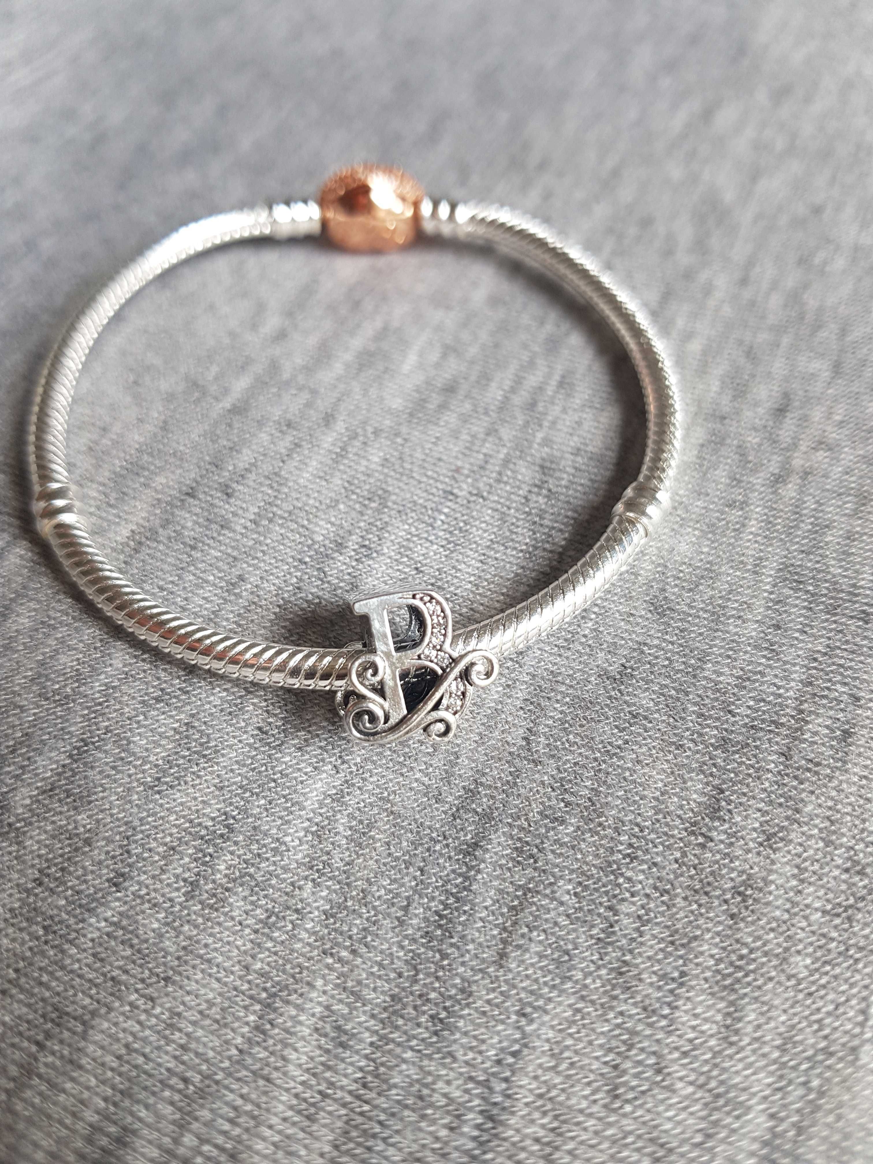 Charms Do Pandora Koralik ROŻNE WZORY Literki H/ I/ O/ P/ N/ S/ Z 925