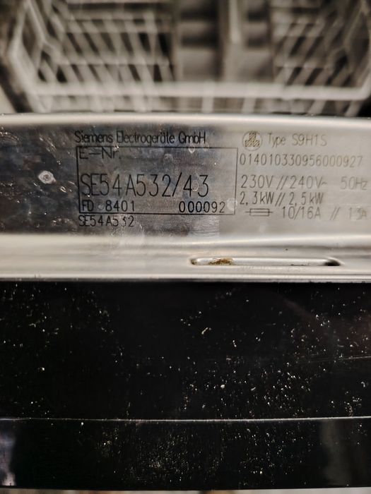 Máquina de lavar louça encastre Siemens