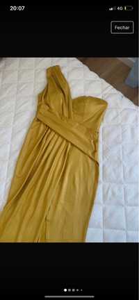 Vestido de cerimónia dourado