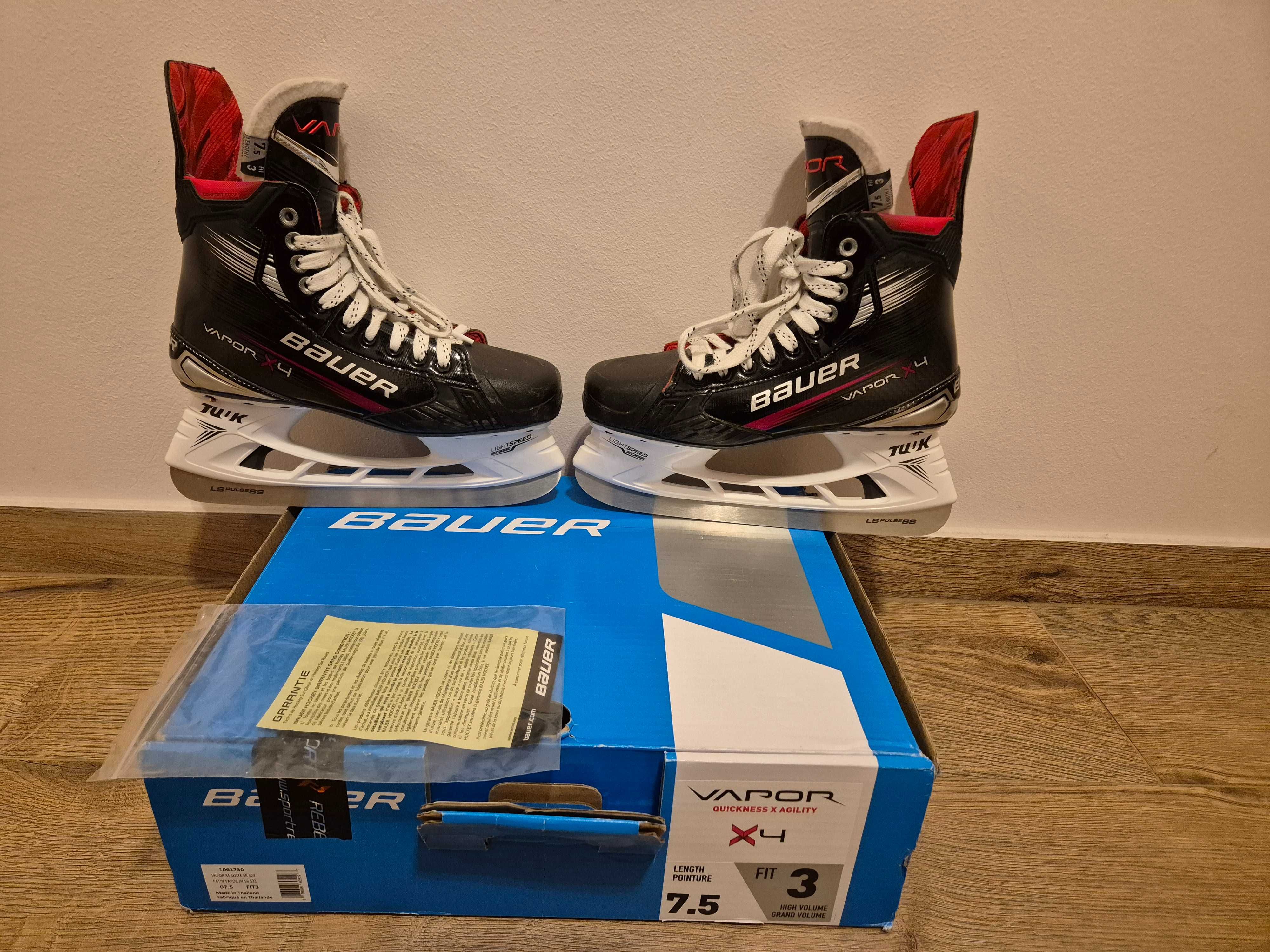 Łyżwy Hokejowe Bauer Vapor X4 rozm: 7,5 Fit-3