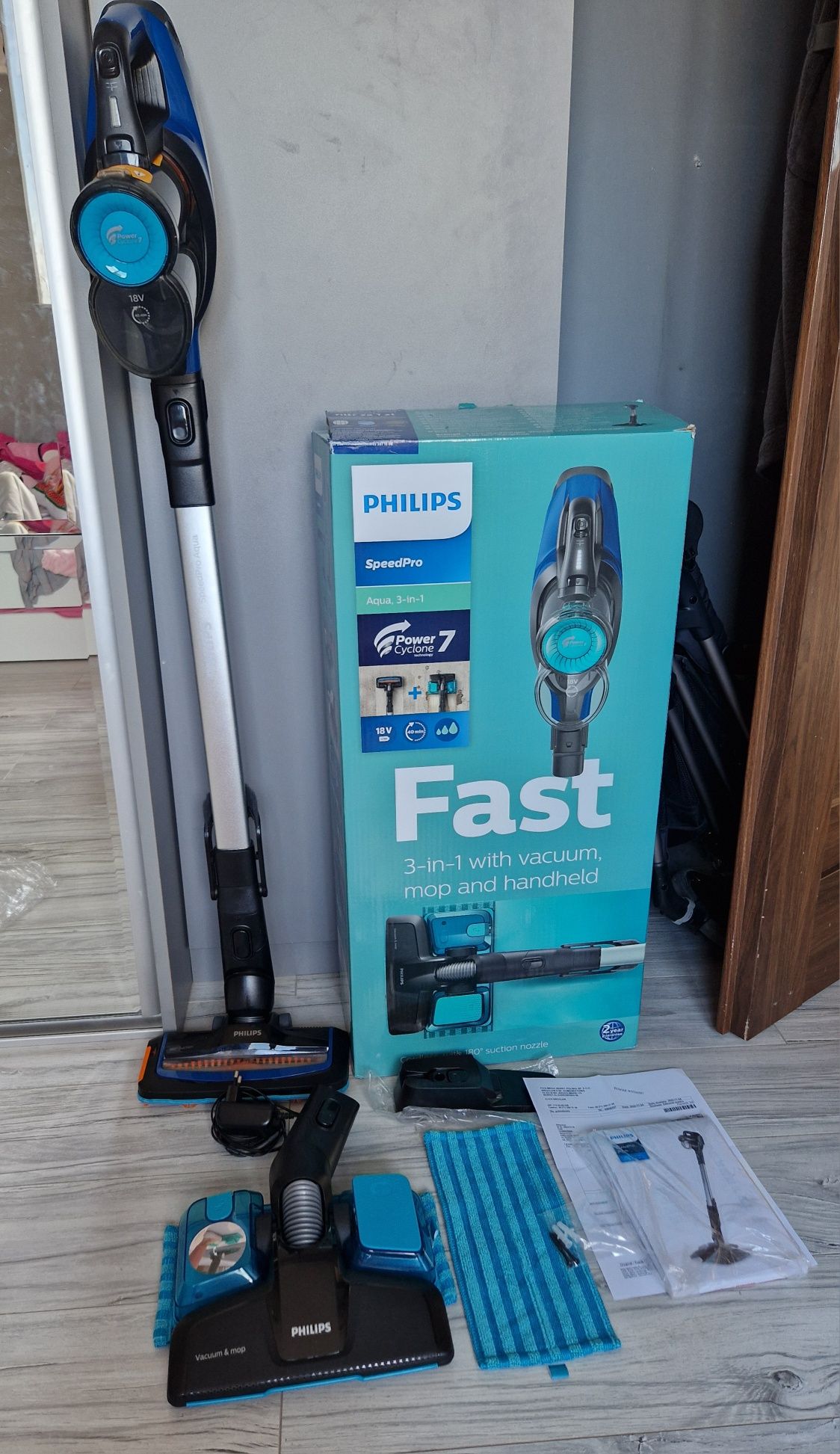 Odkurzacz bezprzewodowy philips FC6718 /01 na gwarancji agua 5000