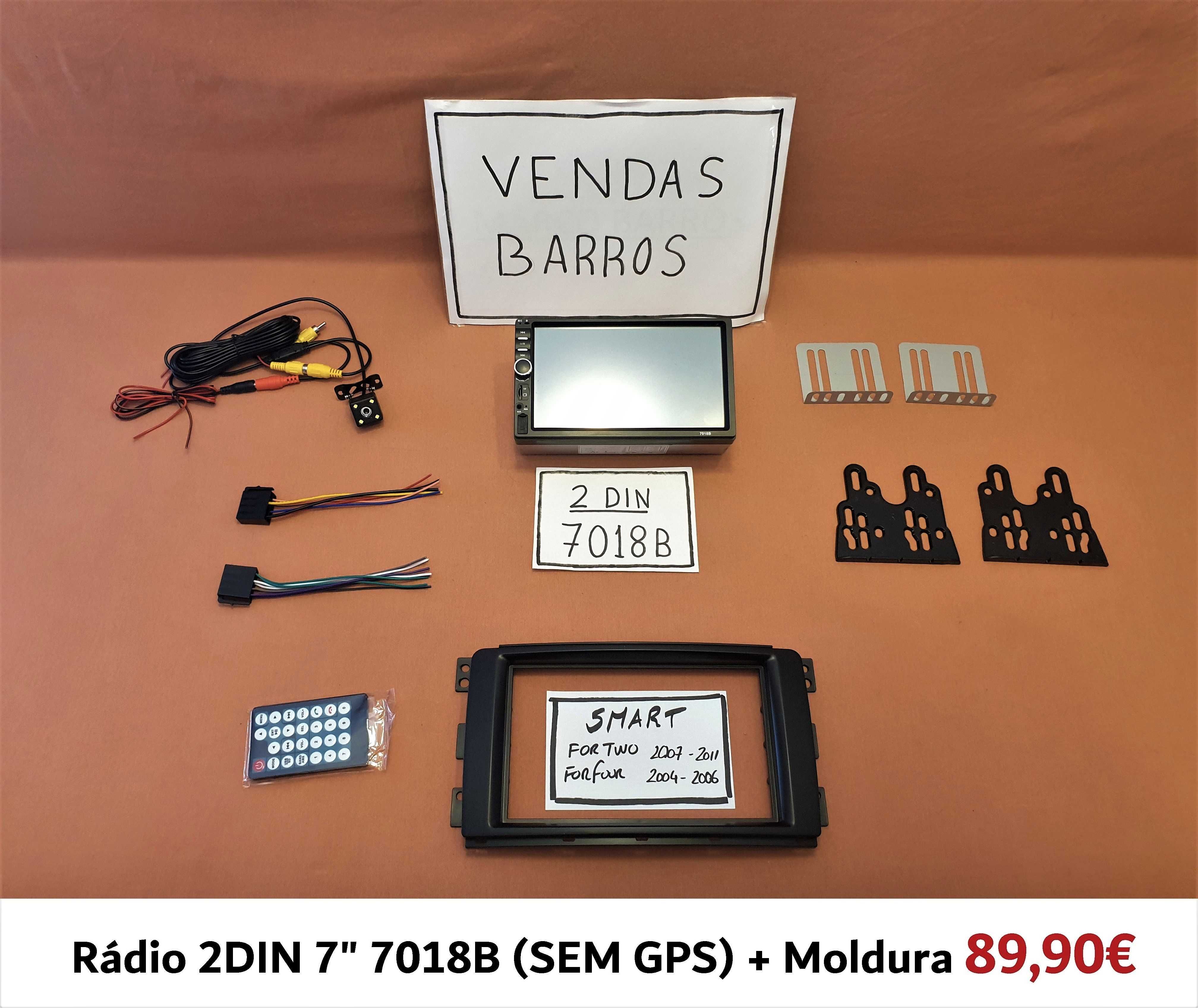 Rádio 2DIN • SMART ForTwo (2007 a 2017)• ForFour • Android GPS 451 454