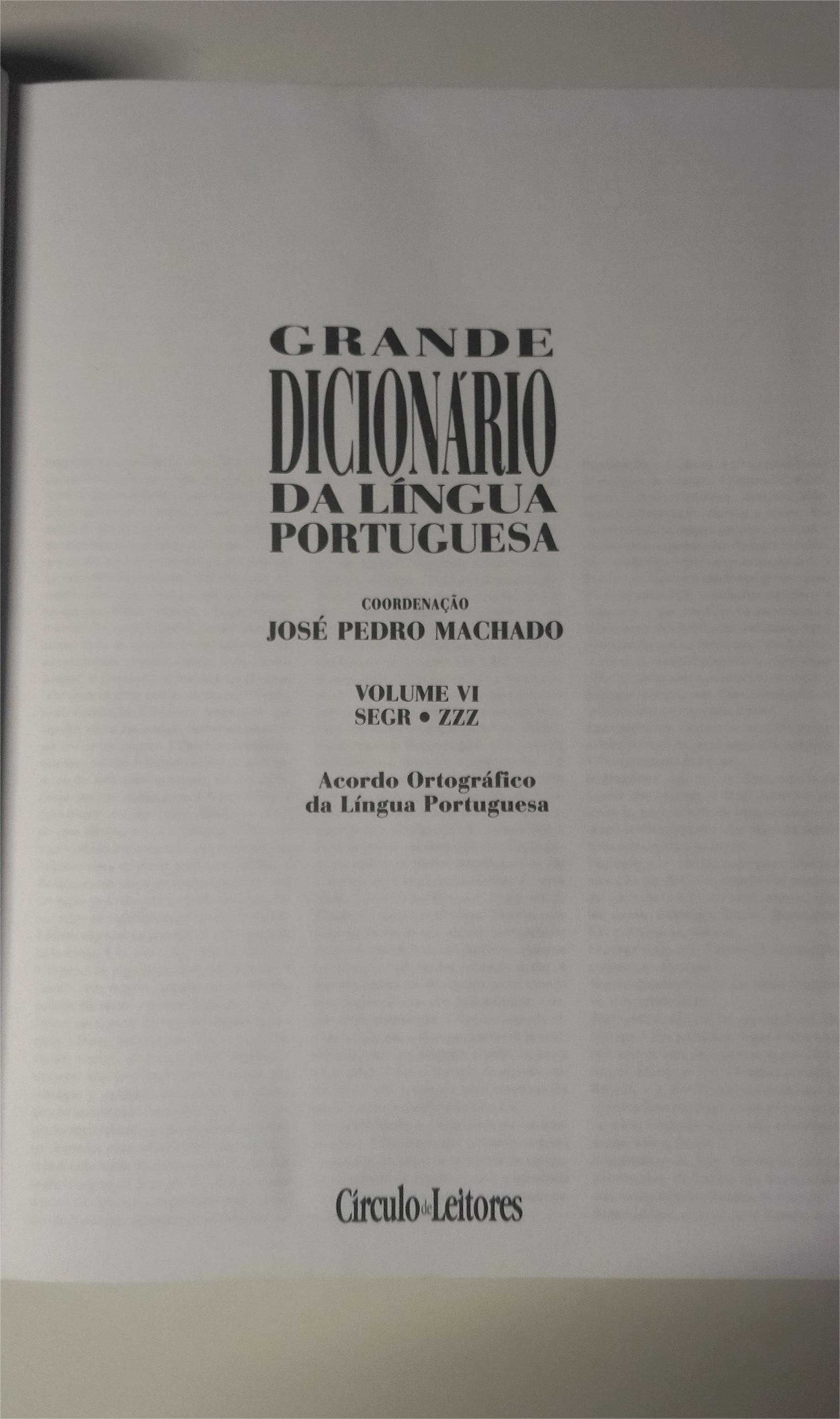 Grande Dicionário da Língua Portuguesa {SEGR a ZZZ}