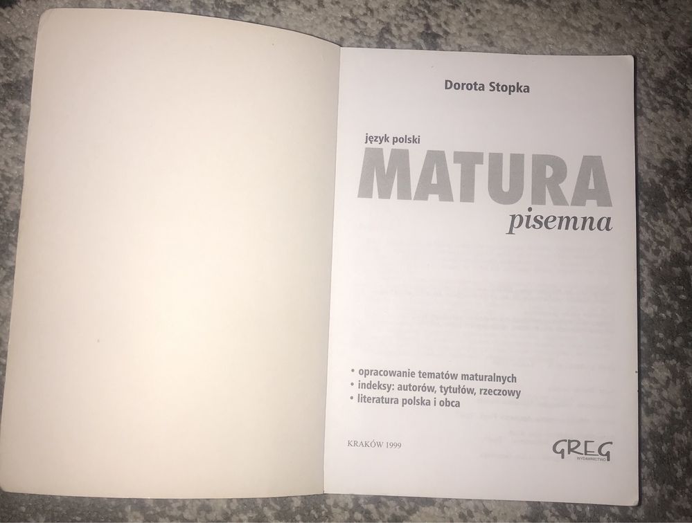 Matura pisemna j.polski  GREG