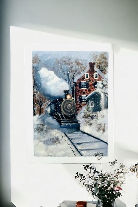 Картина, олія, Потяг на Форт-Вільям, ручна робота