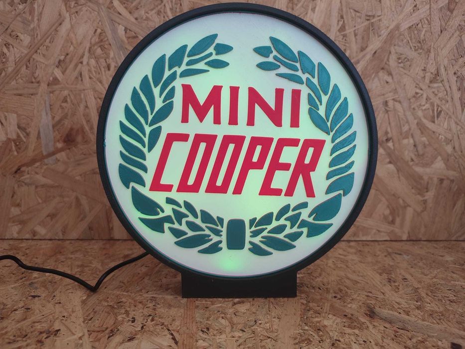 Luminária decorativa / Lightbox Mini Cooper