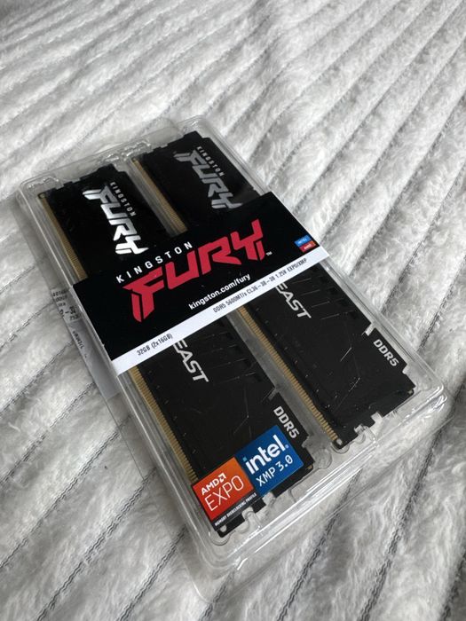 Pamięć DDR5 Fury Beast 32GB(2*16GB)/5600 nowe okazja!