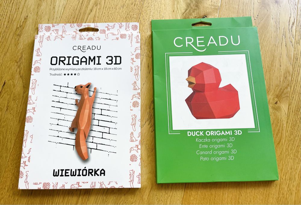 Creadu Origami 3D kaczka i wiewiorka nowe