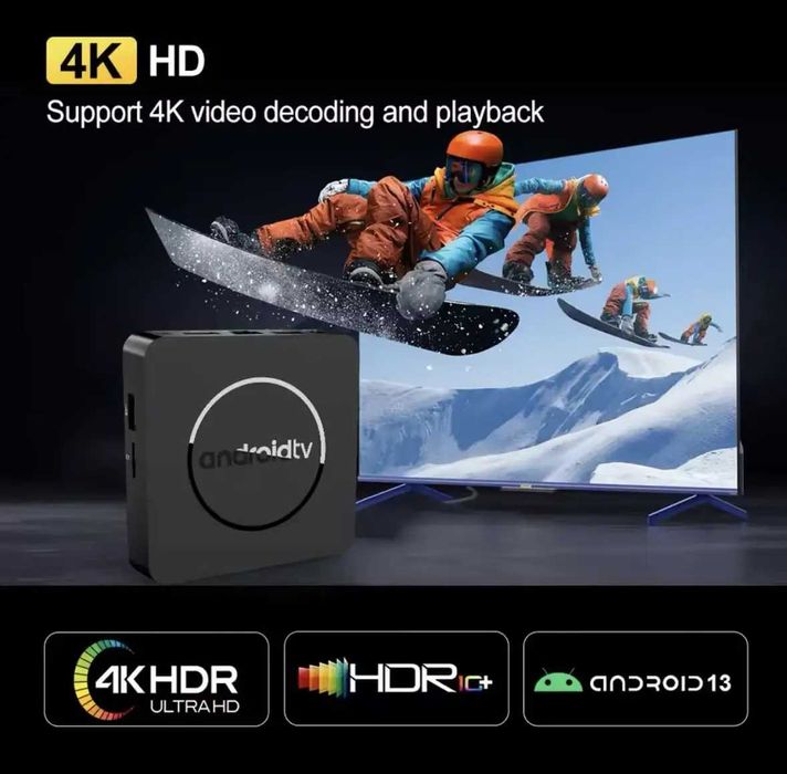 Смарт ТВ приставка Q10 4/64 Гб Android 14 TV Box - Налаштована