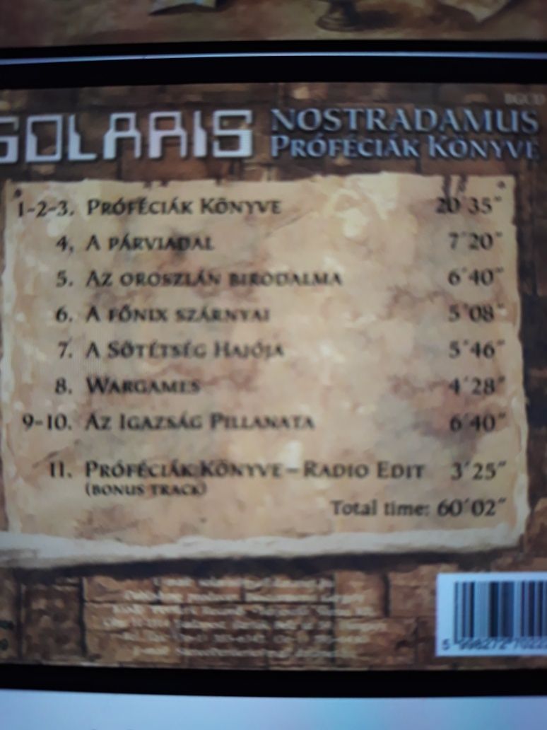 SOLARIS- Nostradamus Book of Prophecies. 1999.