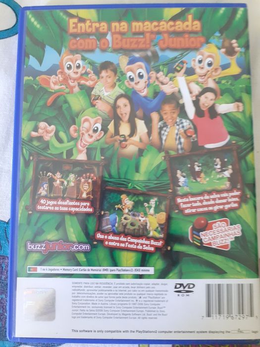 Jogo PS2 Buzz Junior Festa na Selva em Português