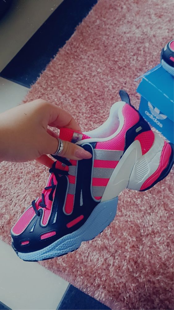 Adidas Eqt Gazelle w Shock Pink and Silver