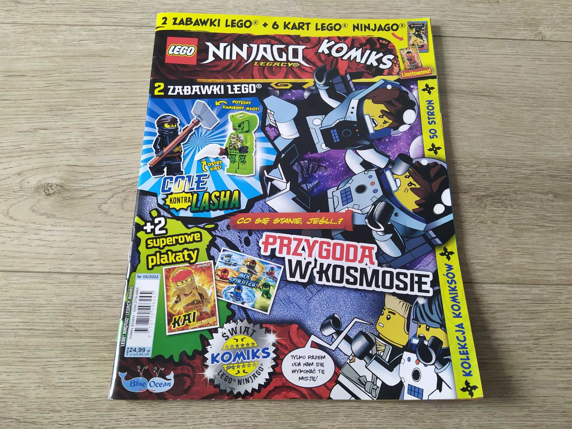 LEGO Ninjago Komiks +Olbrzymi Plakat + LEGO City + Naklejki DC