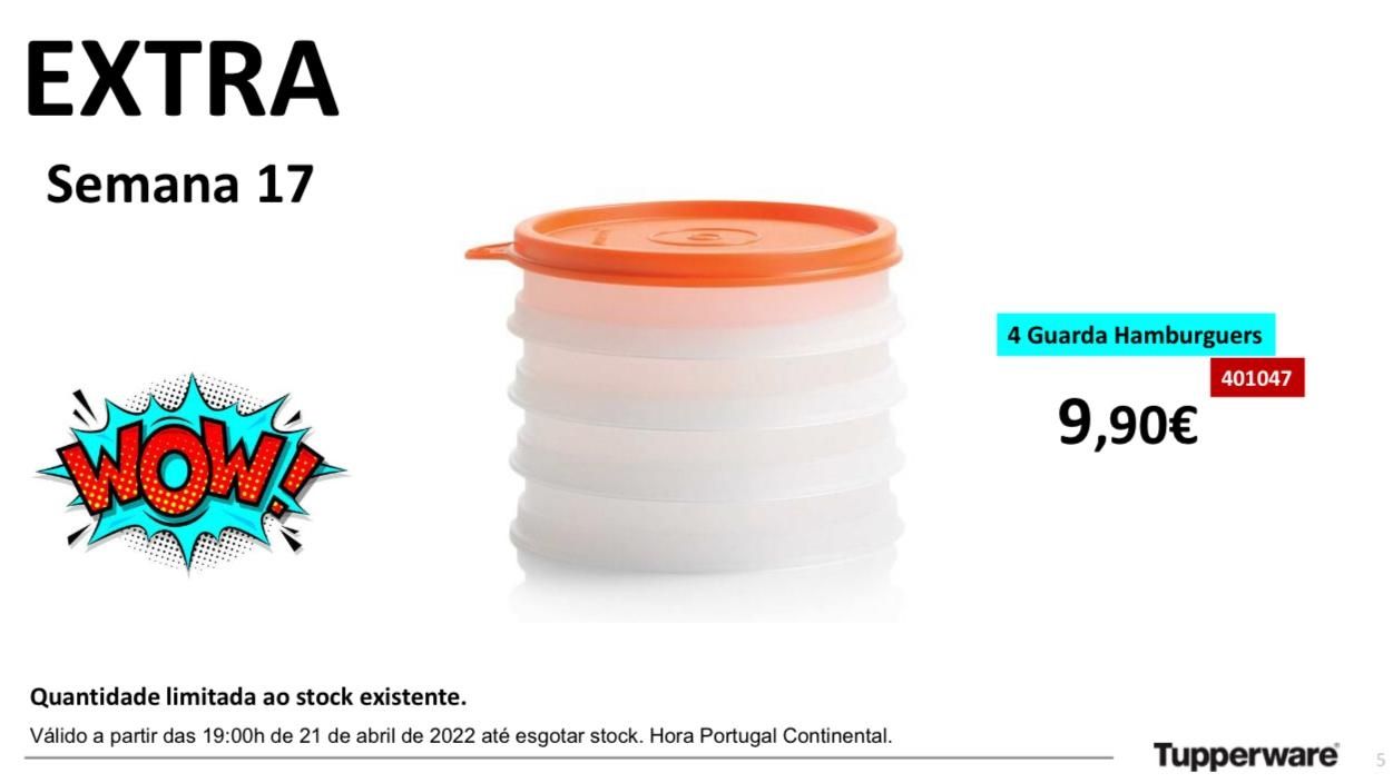 Tupperware Prensa Hamburguer + Caixa de Conservação