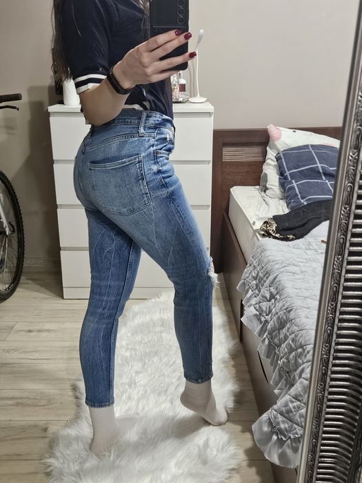 Jeansy spodnie zara  s