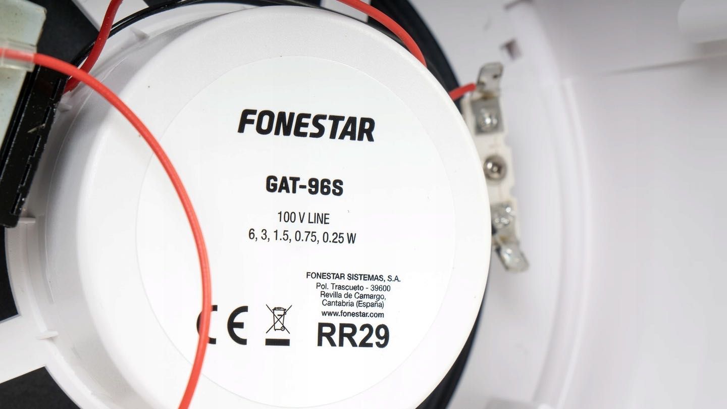 Głośnik sufitowy FONESTAR GAT96S 6W RMS biały 100V natynkowy
