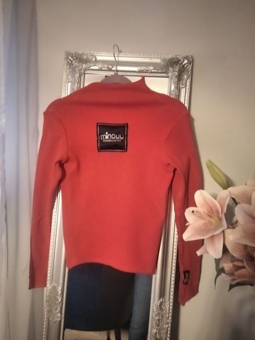 Minouu Bluzka prążek z długim rękawem