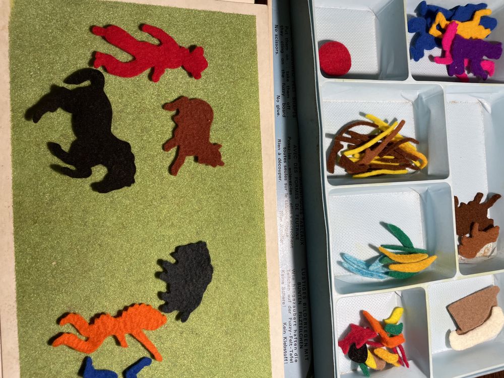 Jogos feltro Fuzzy-felt anos 1960 / 70