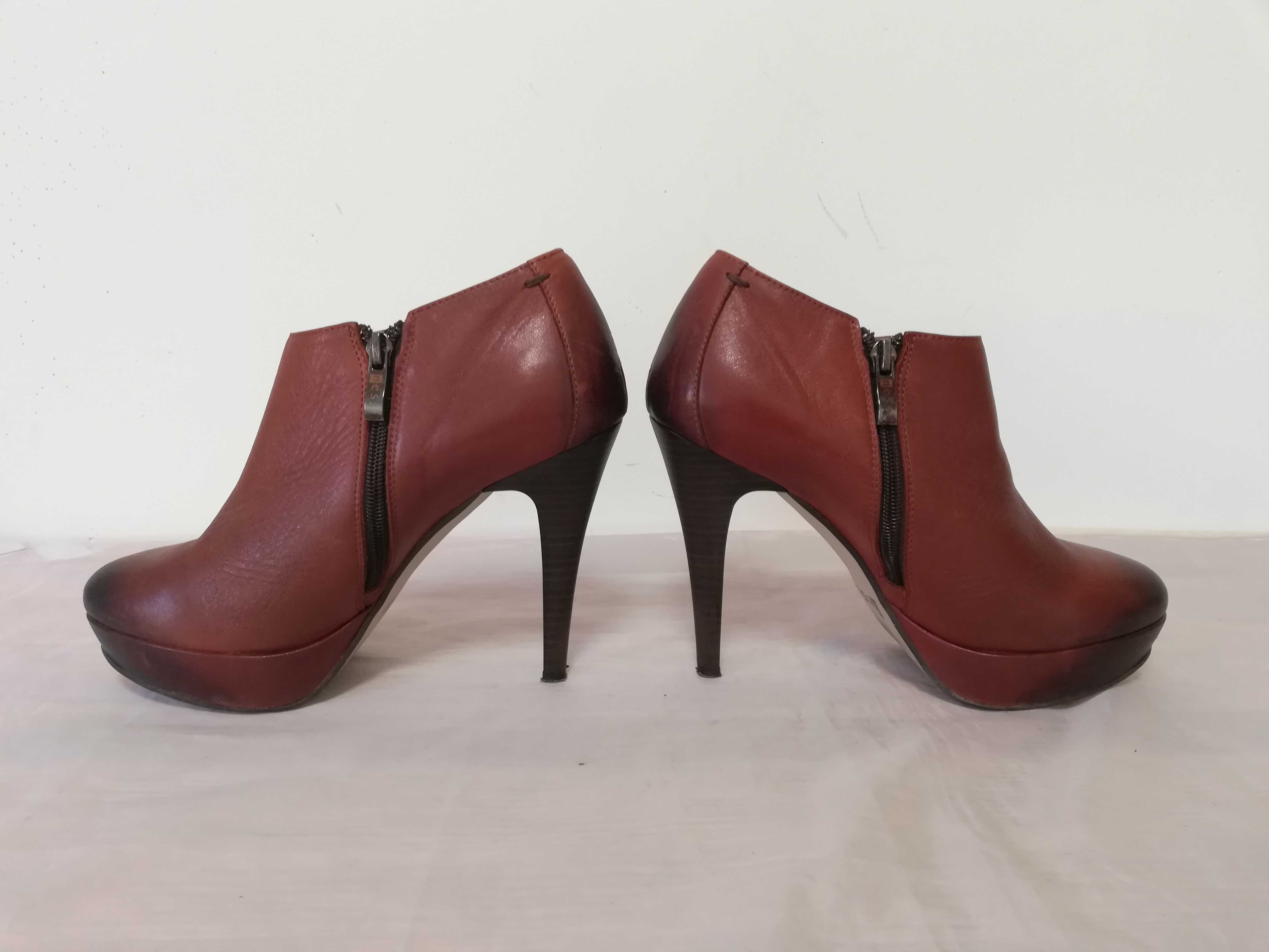 Buty botki skórzane Nessi rozmiar 39 wkładka 25,5 cm
