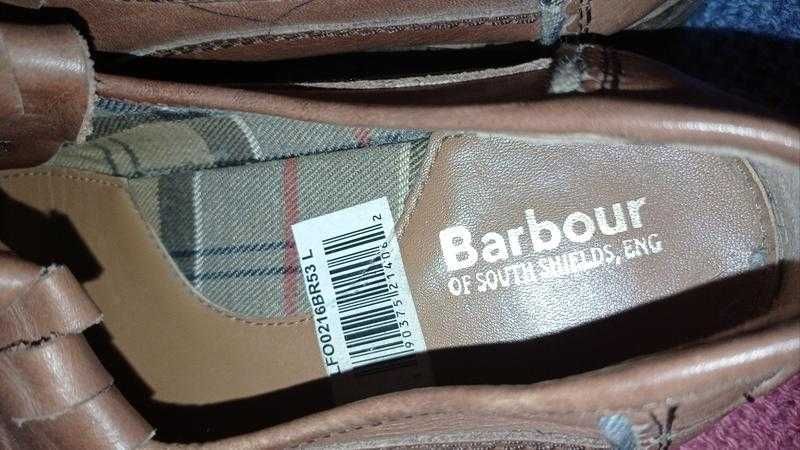 Бренд лоферы кожаные Barbour
