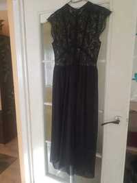 Przepiękna czarna sukienka z koronką i tiulem