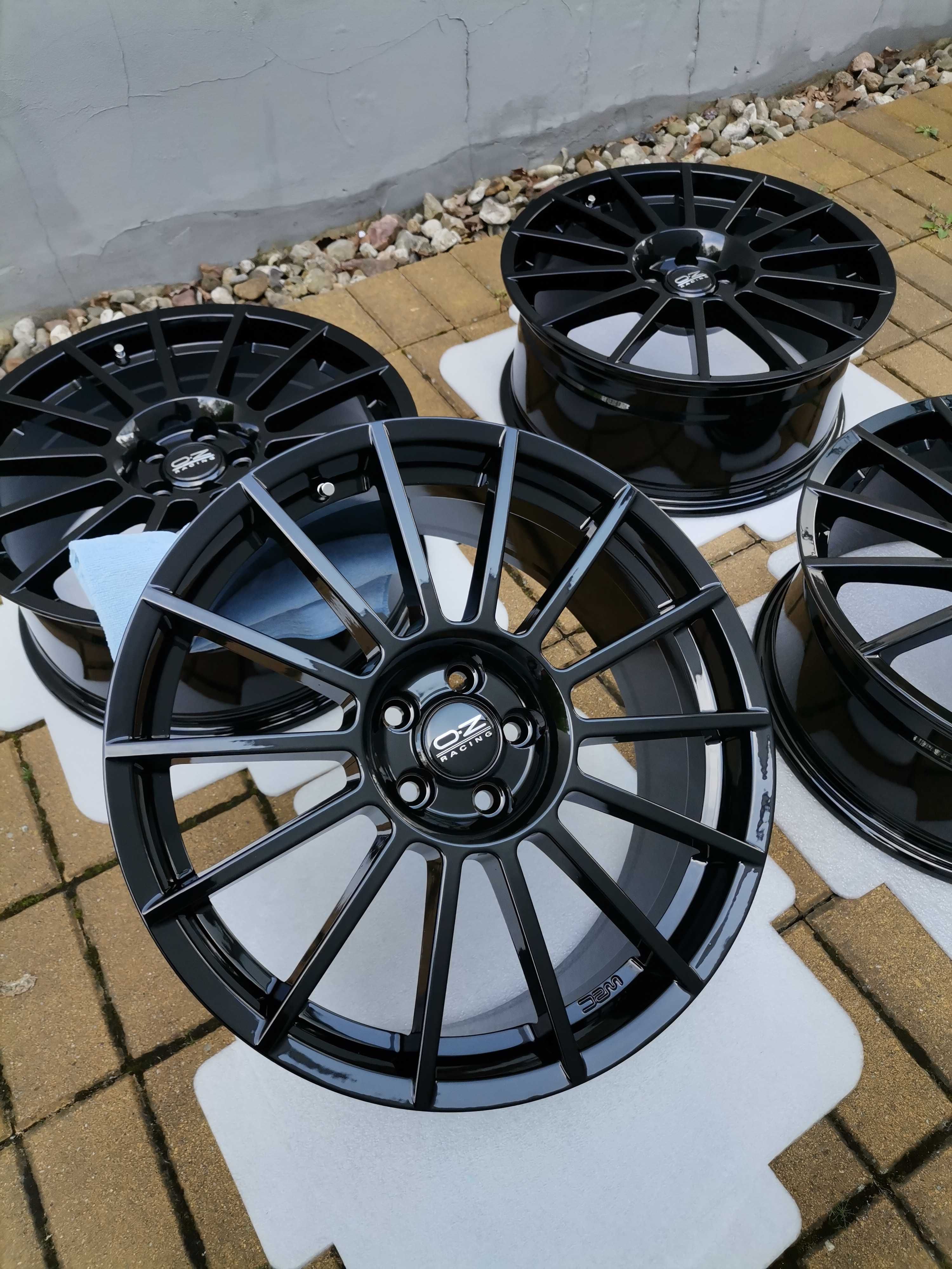 18'' 5x100 Oz WRC Fabrycznie Nowe Czarny fortepian Audi Seat Vw.