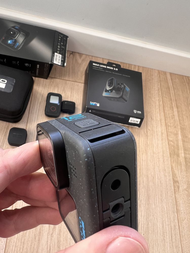 GoPro 12 - jak nowa, bogaty zestaw  + max lens 2.0 + filtry + obudowa