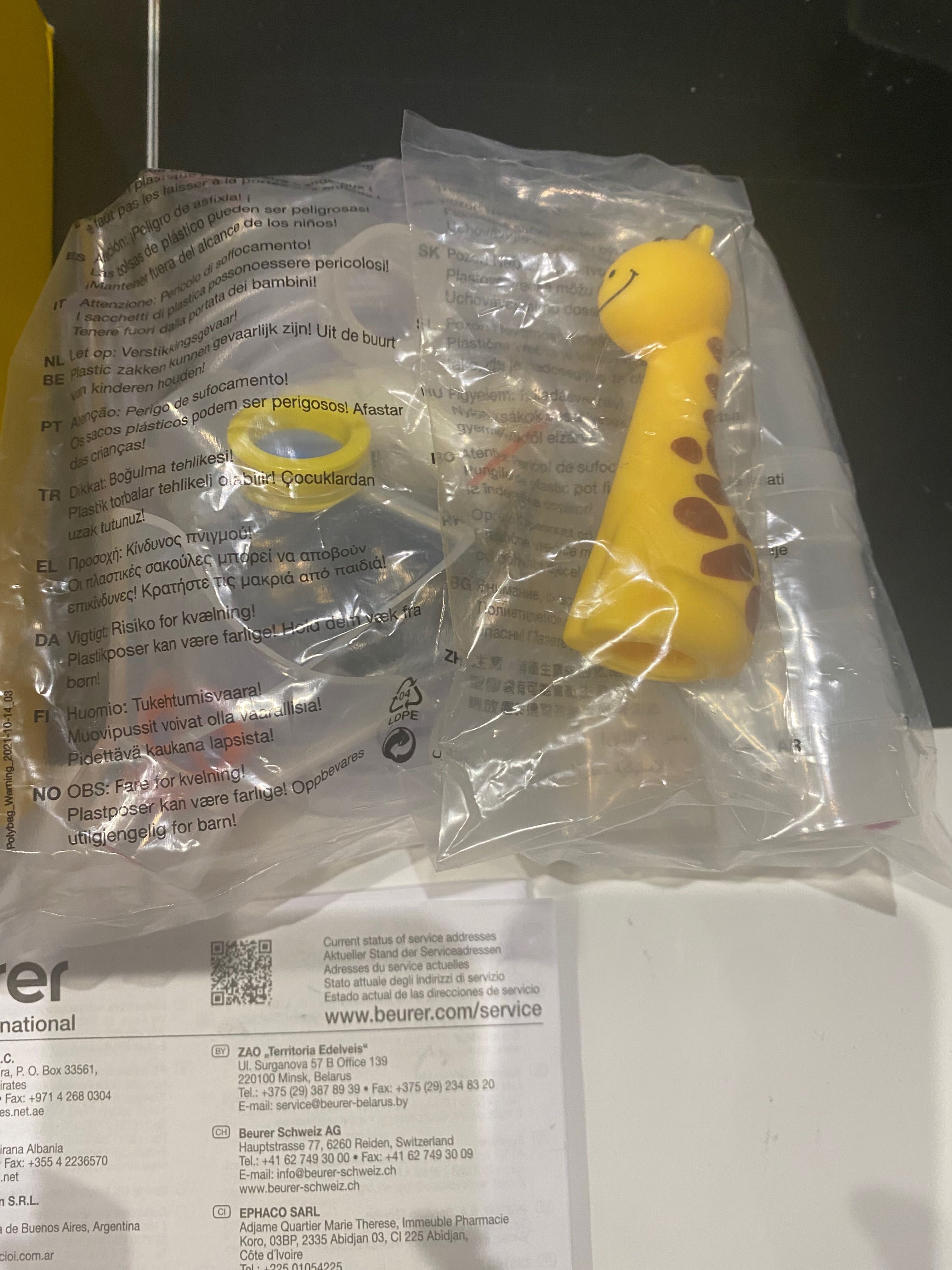 Beurer IH 26 Kids Inhalator nebulizator z figurką żyrafy