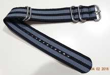 Pasek Bond Zulu strong nylonowy 20 i 22mm 5 ringow