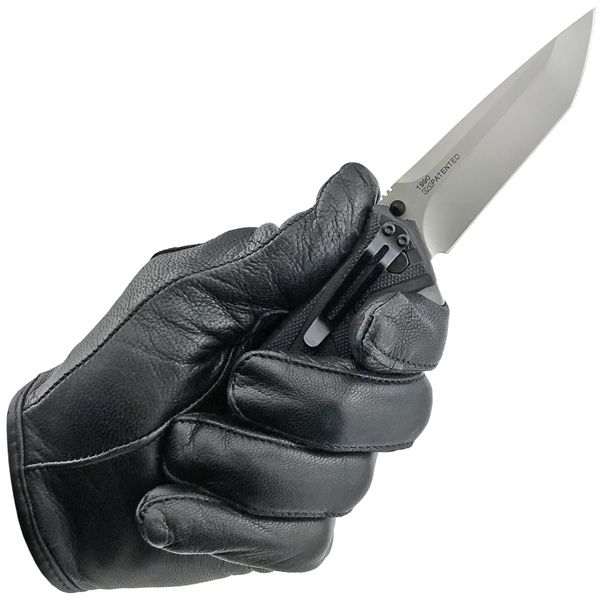 Нож Kershaw Brawler Tanto 1990 : Чорний з чорним клинком