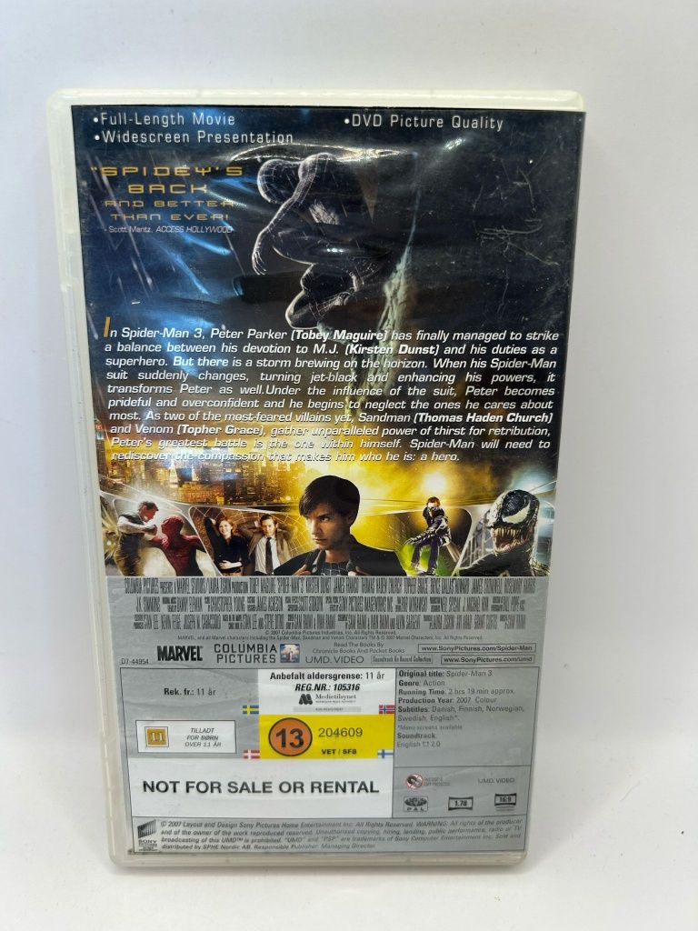 Spider-Man 3 Umd Video Psp nr 9855