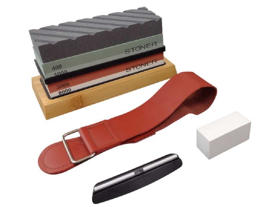 NOWE! Kamienie ostrzałki do ostrzenia noży pasek prowadnica zestaw 11e