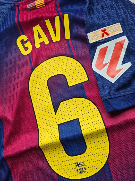 koszulka FC BARCELONA domowa 2025/2026 GAVI 6! meczówka M slim! LaLiga